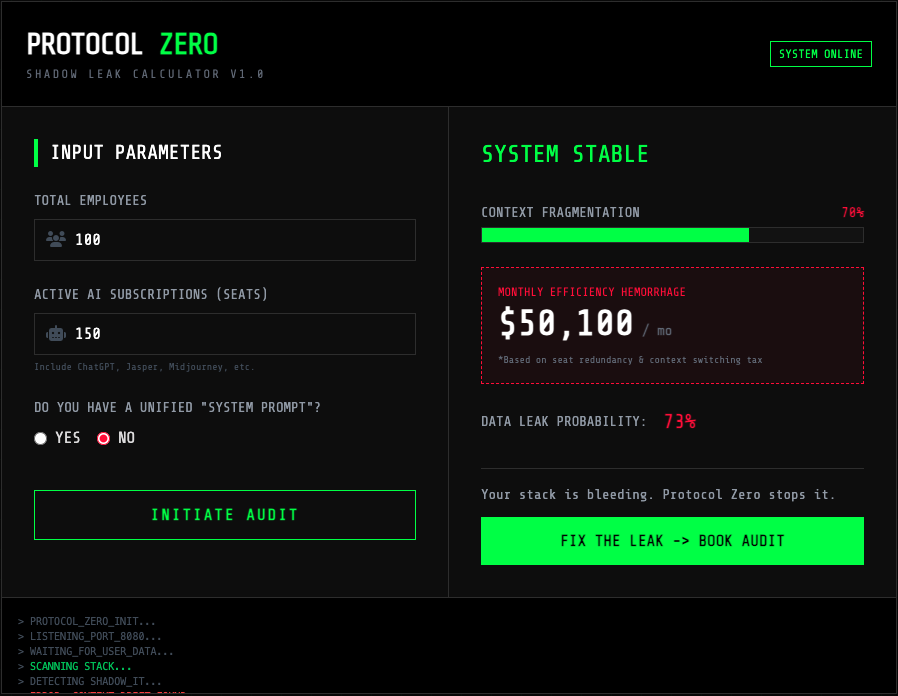 Shadow AI Detection Dashboard